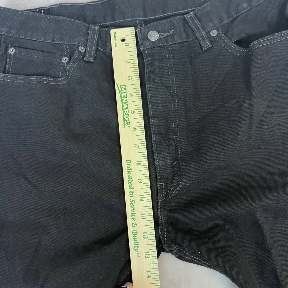 Levis 505 Jeans Mens 40x32 Black Denim Straight Leg Workwear Americana Classic